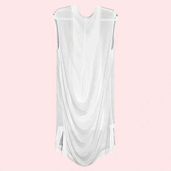 Helmut Lang Draped White Swift Dress Womens | Sz medium - Picture 3 of 4
